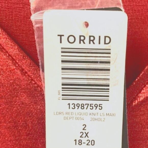 TORRID Plus Size New Red Liquid Knit Holiday Maxi Dress - Picture 16 of 16